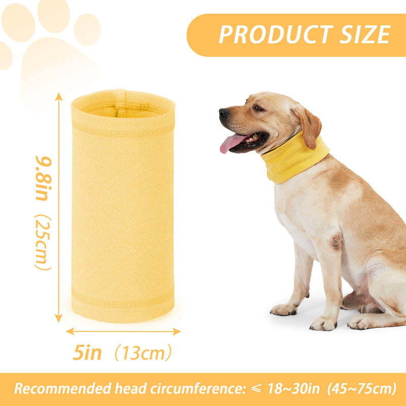 1Pc Soft Elastic Dogs Ear Wraps Comfortable Pet Ear Muffs Headwear Hoodie Dog Warm Neck Ears Covers Warm Keeping Dog Snood Ear Hematoma (Yellow)