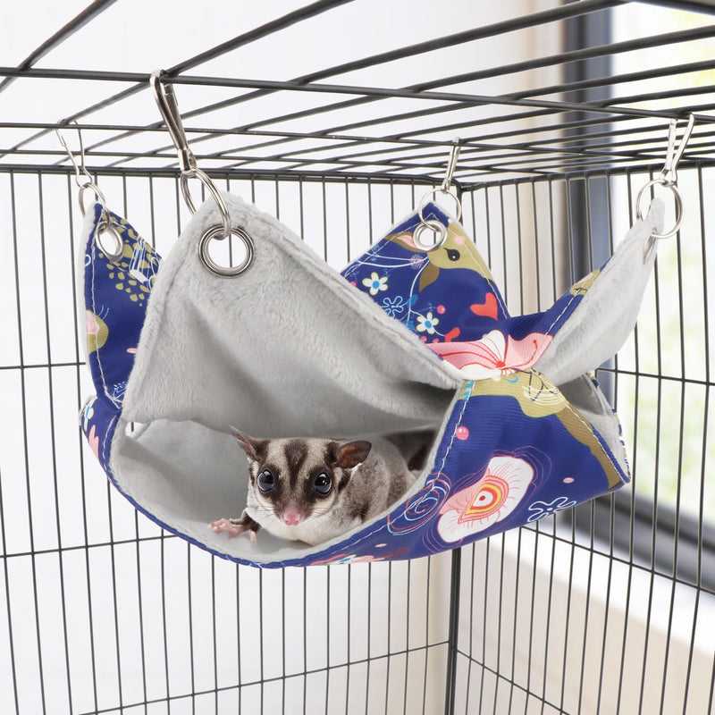 Bird Double Hammock Warm Nest Bed for Parrot Budgie Parakeet Cockatiel Conure Lovebird Hamster Rat Mice Chinchinlla (S) S - PawsPlanet Australia