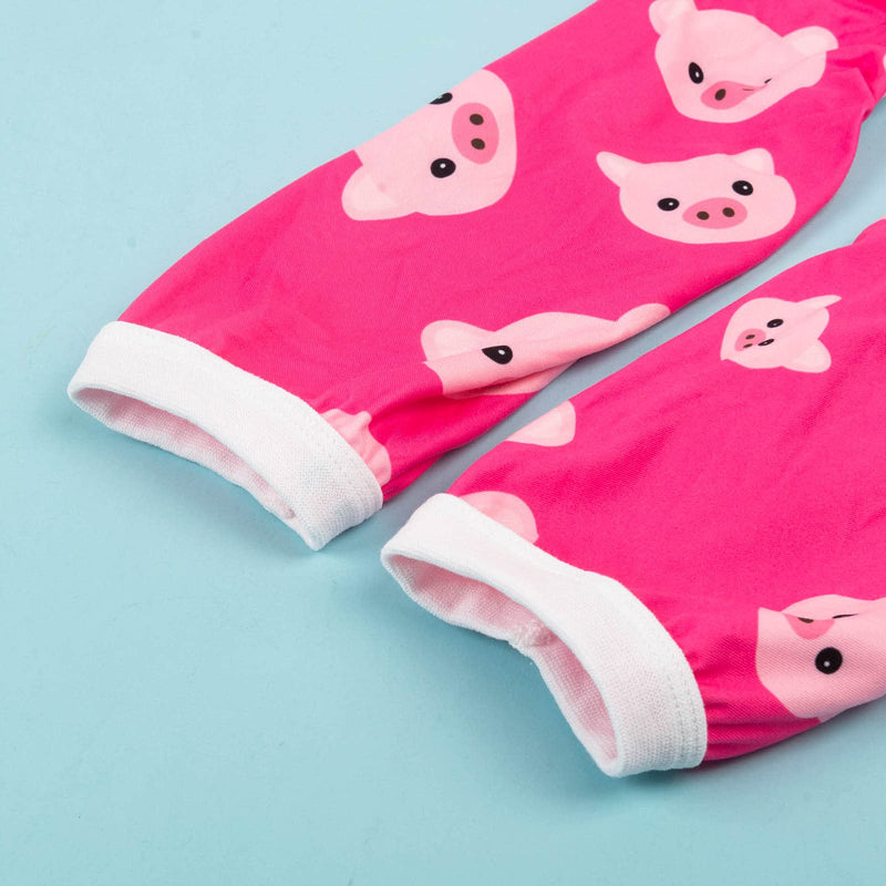 CuteBone Big Dog Clothes Pitbull Golden Retriever Post Surgery Suit Stretchy Calming Anxiety Pet Pajamas Shirts Shedding Suits Onesie for Medium/Large Sized Dogs Labrador Bully ZP01L Large Snap=A02-Pink pig - PawsPlanet Australia