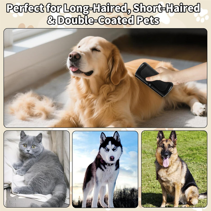 1Pc Grooming Deshedding Brush, 1Pc Pet Hair Removal Glove for Cats & Dogs, Deshedding Dog Brush Pet Hair Removal Tool Double-Sided for Couch, Clothing, Carpet, Car Seat - PawsPlanet Australia
