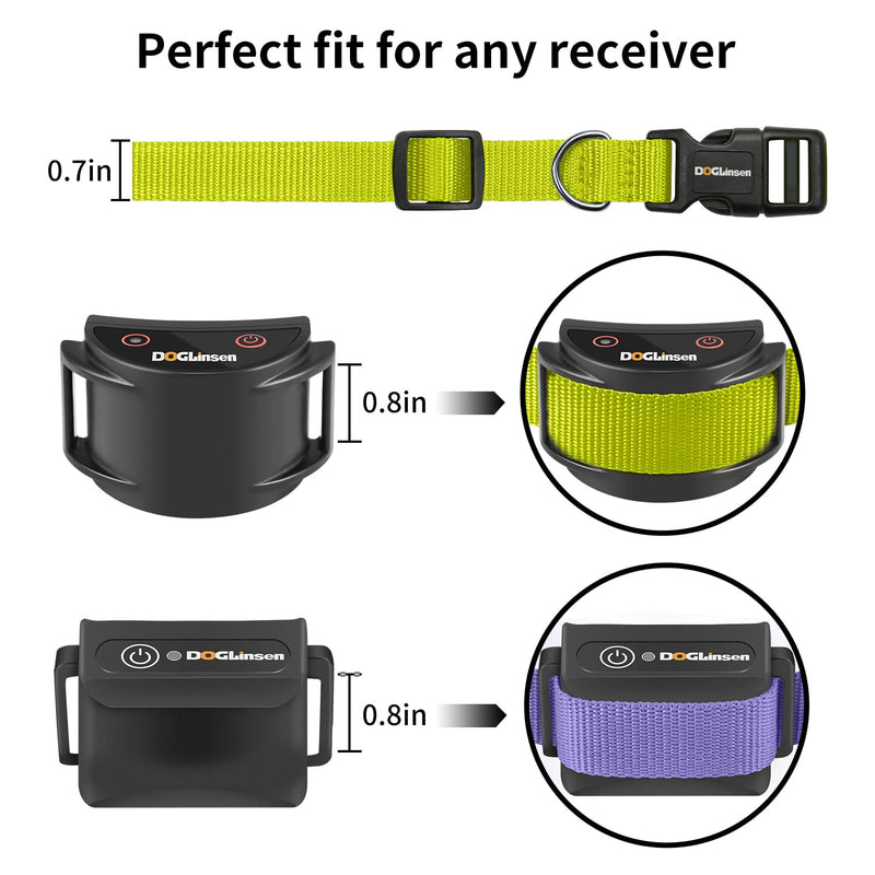 Replacement Collar Strap,E Collar Replacement Strap, 3/4 Inch Replacement Collar for All Vibrating and Anti Bark Training Shock Collars - Durable & Adjustable - Green & Purple - PawsPlanet Australia