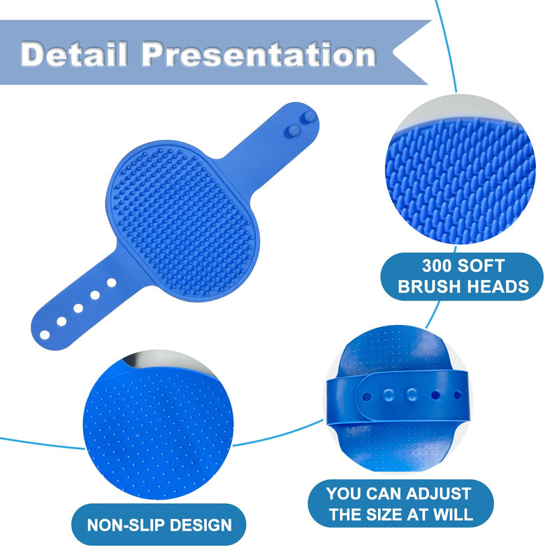3PCS Dog Bath Brush, Dog Shampoo Brush, Dog Scrubber for Bath,Dog Bath Products are Suitable for Short, Long haired Dogs, Cats, Large Dogs, and Small Dogs Pet shower set-c - PawsPlanet Australia