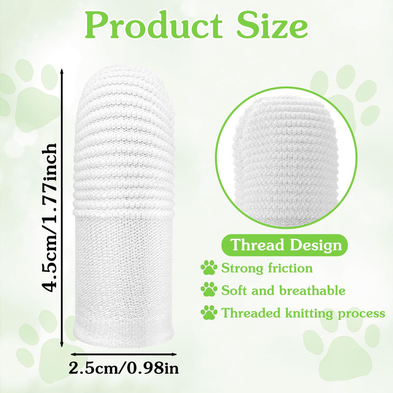 30Pcs Cat & Dog Toothbrush Finger, Soft Fabric Finger Toothbrush for Dogs Cats, Washable & Reusable Teeth Cleaning Wipes Toothbrushes Fingers Dental Wipes Care Remove Stain