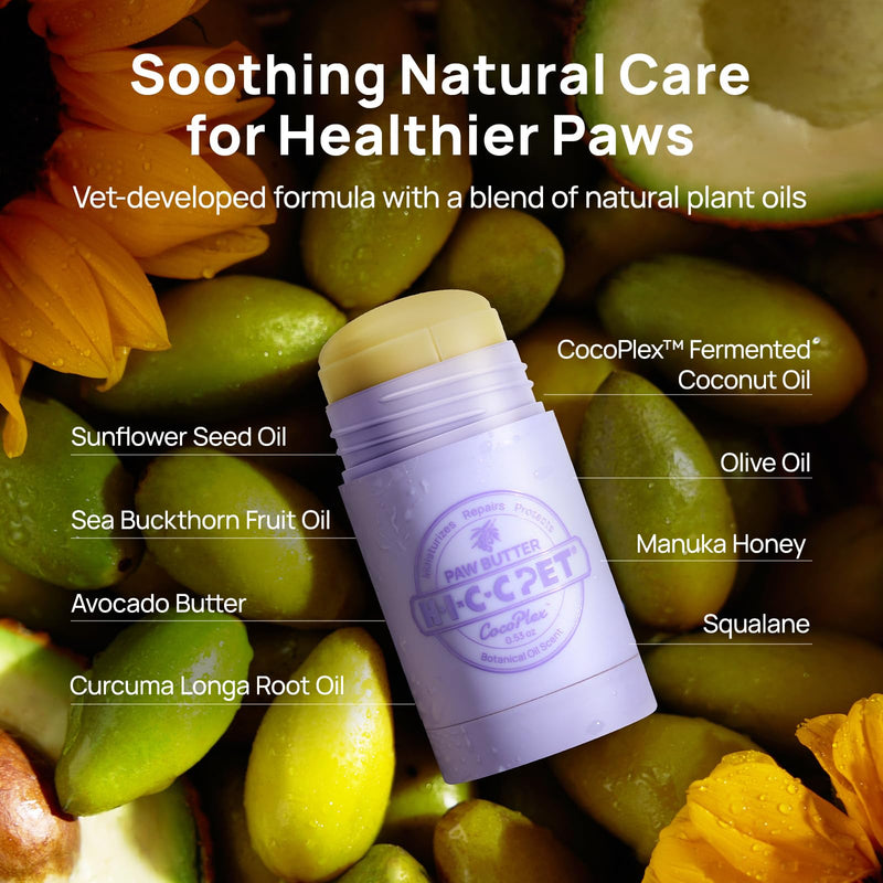 HICC PET Dog Paw Balm 0.21 oz Travel Pack for Dogs & Cats, Soothing Paw Balm Dogs Lick Safe, Moisturizing and Healing Dry Cracked Paws, All-Natural Cat Paw Balm, Improves Rough Paws Relieves Odor 0.21 oz-Travel Pack - PawsPlanet Australia
