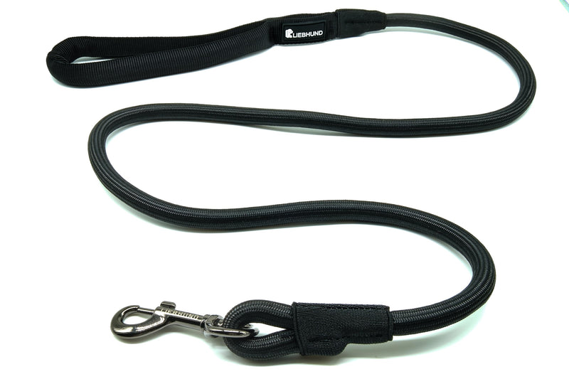 Blackline V2 Stylish Dog Lead 1.45 m Black for Medium Dogs - Premium Lead with Handle