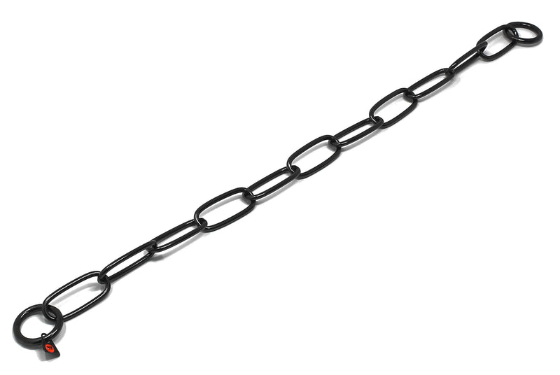 Herm Sprenger Black Stainless Steel Long Link Fur Saver Dog Training Collar | No-Pull Slip Chain for Small Medium Large Dogs for Easy Control Made in Germany | 4mm, 63cm (25in) - PawsPlanet Australia