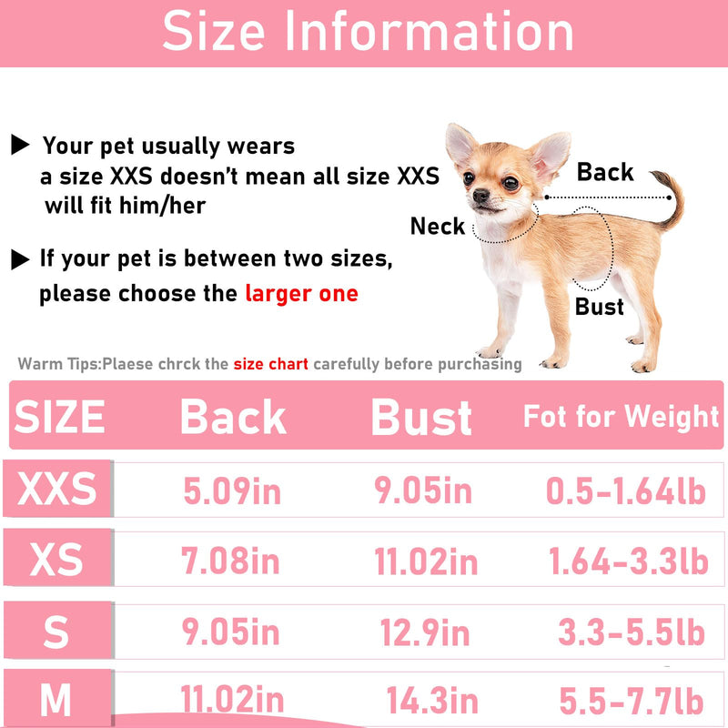 2 Pieces Teacup Dog Clothes Chihuahua Clothes XXS Dog Sweater Fleece Puppy Clothes Dog Sweater for Small Dogs Cute Pattern Puppy Sweater Pet Outfits (XX-Small) XX-Small Frog, Love