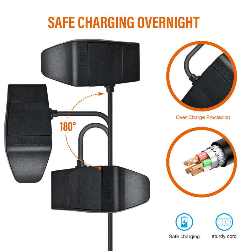 for Garmin TT15 T5 Charger Replacement Dog Barking Charging Clip Bark Collar Cable Cord (2) 2