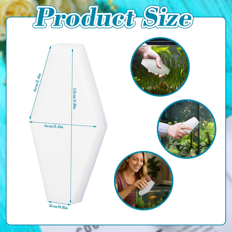 20 Pcs Aquarium Cleaner Sponge Algae Cleaner Non Scratch Scrubber Pads Glass Aquarium Cleaning Tools Handheld for Turtle Fish Tank Supplies - PawsPlanet Australia