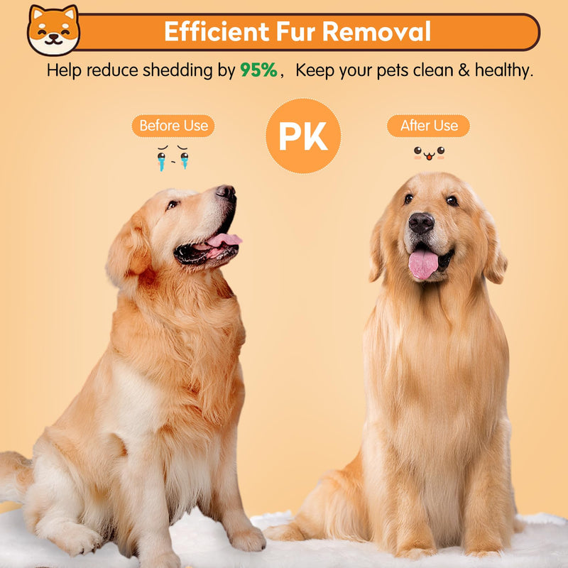 Dog & Cat Brush, Black Self Cleaning Slicker Brush for Pets, Upgraded Dog Brush for Shedding Massaging and Grooming, Removes Loose Undercoat & Portable Comb for Long Short Haired Dogs - PawsPlanet Australia