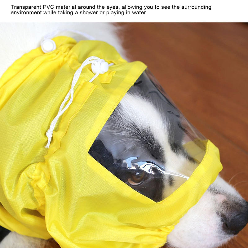 Fockety Dog Shower Cap, 3pcs Waterproof Adjustable Ear Covers Dog Ear Protection Bathing Cap Dog Ear Covers for Pet Grooming Rain Swimming Protection
