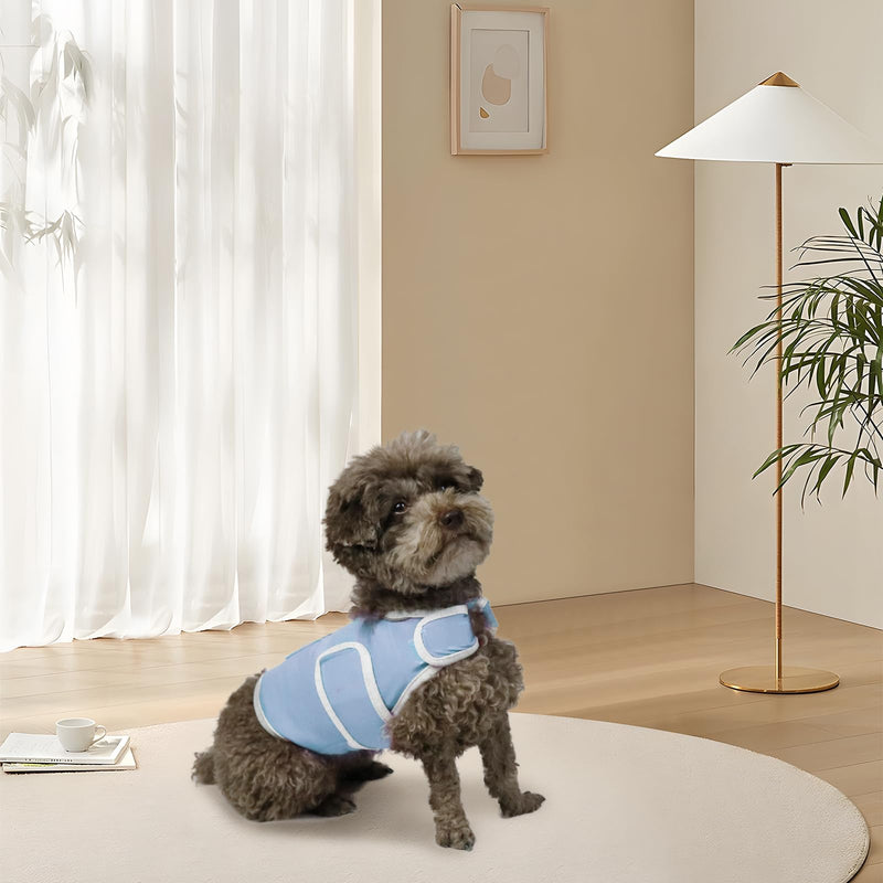 Dog Anxiety Vest, Comfort Dog Anxiety Relief Coat, Breathable Dog Calming Vest for Thunderstorm, Travel, Fireworks, Vet Visits (S,Light Blue) Small Light Blue - PawsPlanet Australia