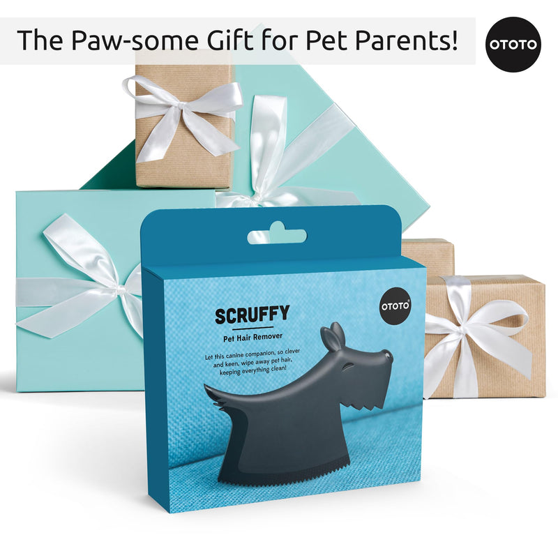 OTOTO New!! Scruffy Pet Hair Remover Gifts for Dog Lovers, Dog Accessories, Pet Hair Removal Tool, Dog Hair Remover, Dog Essentials, Dog Must Haves, Dog Mom Gifts for Women, Dog Dad Gifts (Black) Black - PawsPlanet Australia