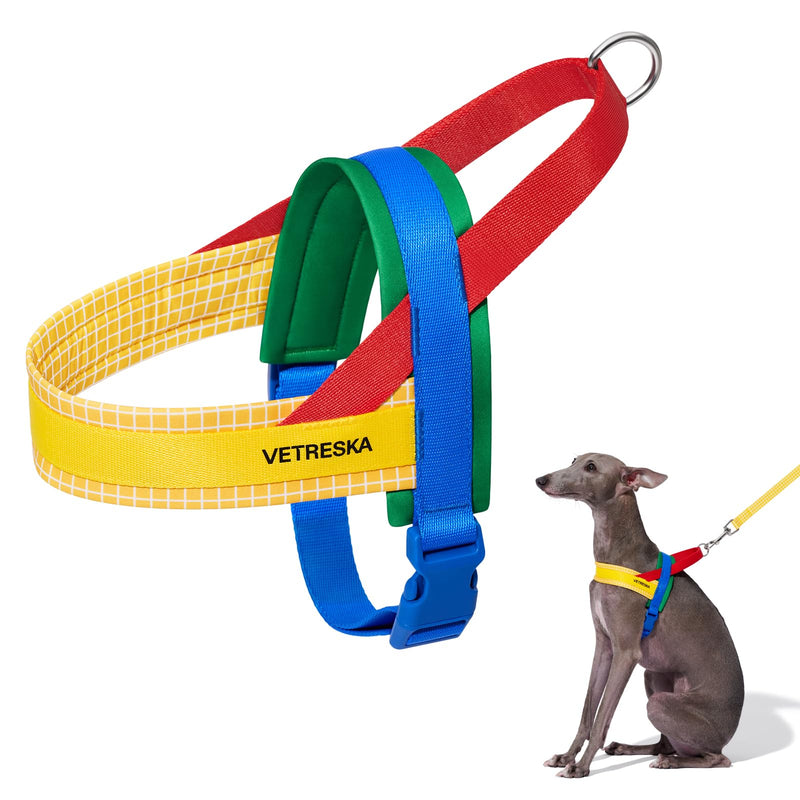 VETRESKA MoMA Dog Harness for Medium Large Dogs, Easy Walk Dog Harness and Leash Set, No Pull Dog Vest Harness for Walking and Training, Adjustable, Take Control & Anti-Twist Pet Lead Combo(Yellow, M) M(Chest: 24.0"-31.9") Chroma Yellow - PawsPlanet Australia