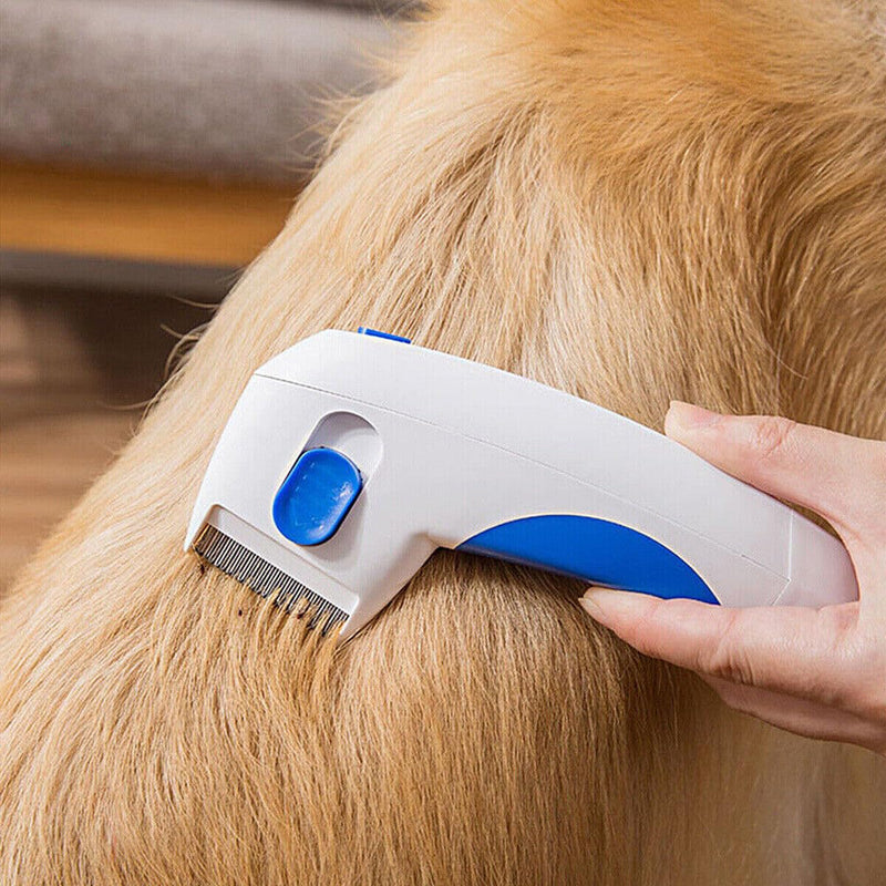 TEAFIRST Electric Flea Zapper Lice Remover Hair Comb Brush Pet Dog Cat Safe Cleaning Tool - PawsPlanet Australia