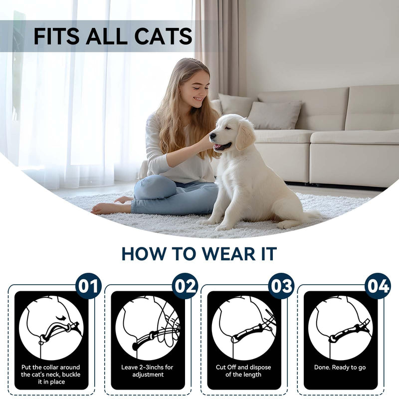 Calming Collar for Dogs 4-Pack that Lasts 60 Days | Pheromone Dog Calming Collar for Anxiety, Stress & Separation | Waterproof Adjustable 25 Inch for Small Medium Large Dogs