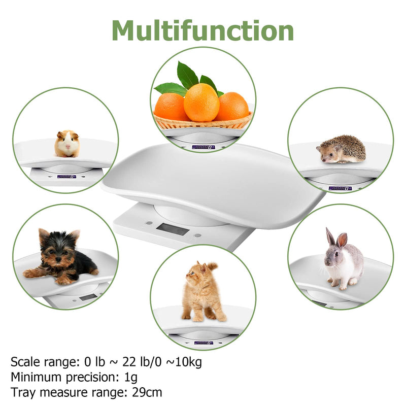 Digital Small Animals Scales for Weighing with Tape Measure, Puppy Whelping Scale Weigh Your Kitten, Rabbit with High Precision, Multifunction Electronic Baby Scales for Small Dogs Cats Crawl Pet Pet Scale&Tape - PawsPlanet Australia