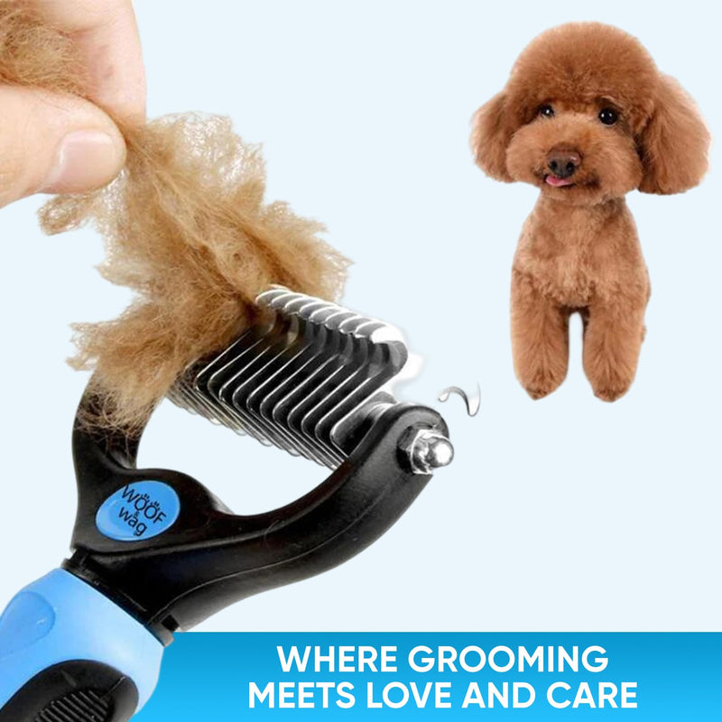 YNR Pet Cat Dog Horses Hair Fur Shedding Trimmer Grooming Dematting Rake Deshedding Comb Brush Tool Kit - PawsPlanet Australia