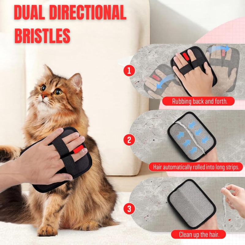 Pet Hair Remover Pad – Reusable Electrostatic Hair Removal Tool for Dogs & Cats, Effective Fur Remover for Furniture, Couch, Carpet, Clothes & Car - PawsPlanet Australia