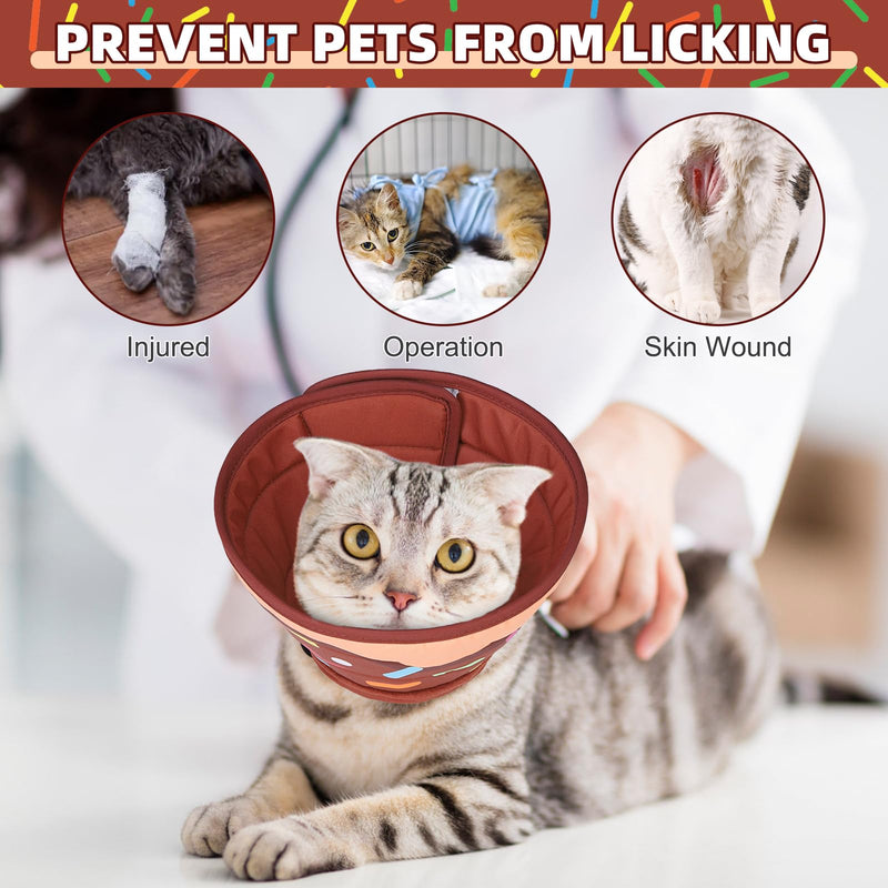 KOOLTAIL Cat Cone Collar Soft, Cat Recovery Collar After Surgery, Adjustable Comfortable Lightweight Cat Neck Cone to Stop Licking, Foldable Donut Water Resistant Pet Cone for Small Large Cats Kittens M(Neck:8.5"-12") - PawsPlanet Australia