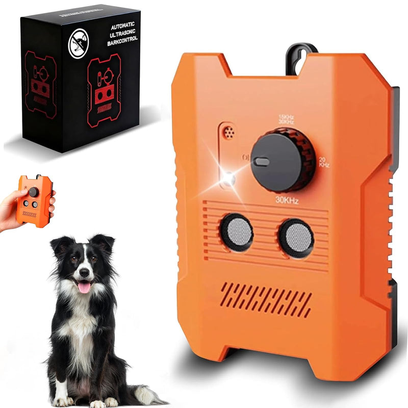 Dog Bark Deterrent Devices, Ultrasonic Anti Barking Device for Dogs, 3 Training Modes Automatic Standby, 200 Feet Bark Guard for Outdoor, Suitable for Dogs of All Breeds and Sizes