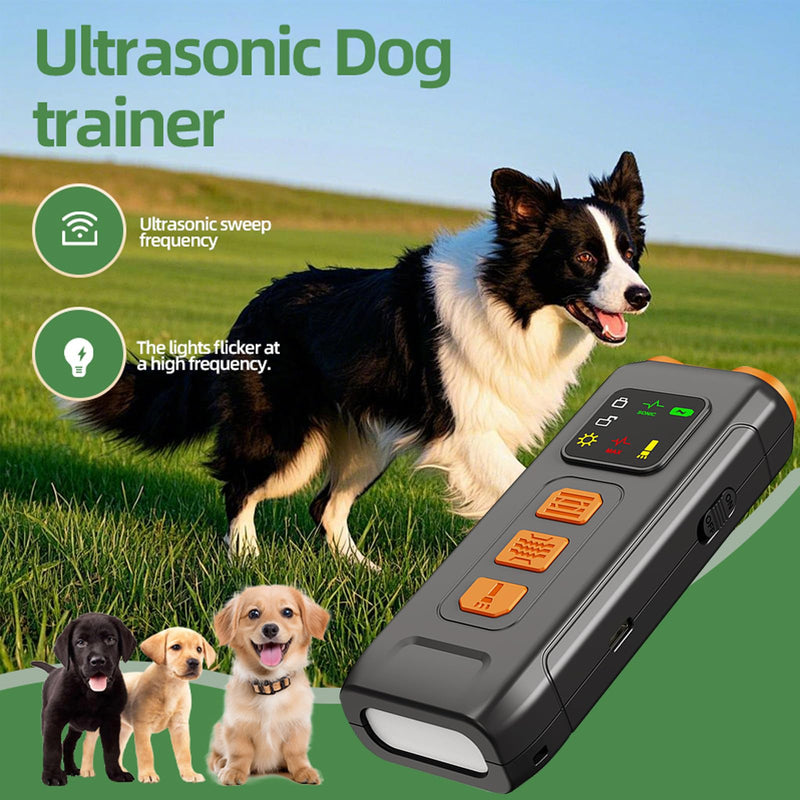 Ultrasonic Dog Bark Deterrent with LED Display, Flashlight - Anti Barking Device for Dogs, Pet Gentle Trainer, Outdoor Pubby Training Tools, Dog Repellent Device, Indoor Dog Bark Control Device