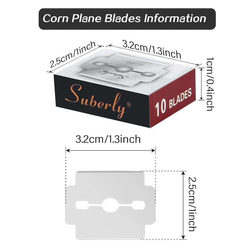 50 Pieces Callus Shaver Replacement Blades Corn Plane Stainless Steel Blades for Removing Callus Foot Care and Pedicure Tools - PawsPlanet Australia
