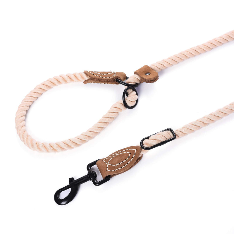 Mile High Life Hands Free Dog Leash, Crossbody Waist Leash with Genuine Leather Connection, Multifunctional Adjustable Slip Lead for Dog Walking Running (Light Brown, 8FT) Light Brown 8FT Hands Free - PawsPlanet Australia