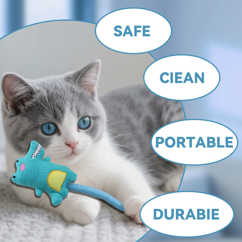 4pcs Safe Cat Rope Toy with Catnip - Dental Cleaning Chew Toys for Cats - Kitten Teething Toys - Interactive Play Toys with Feathers - Indoor Cats - PawsPlanet Australia