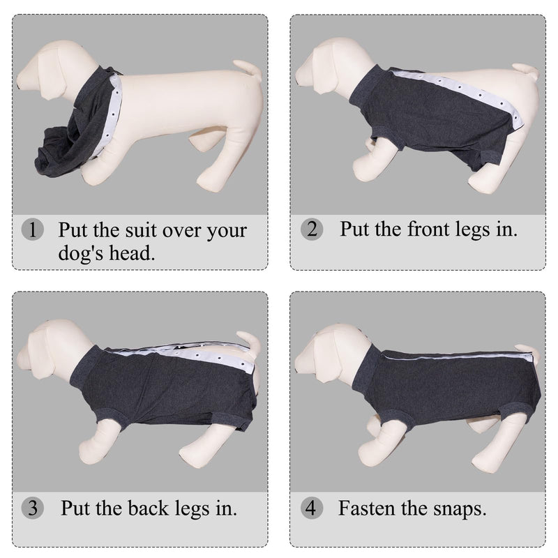 Dog Recovery Suit Female Spay Bodysuit After Surgery Male Castration Dogs Onesie Medical Vest Post Op Dog Surgical Suit Dogs Pyjamas After Surgery Operation Recovery Suits Medical Pet Shirt 2XL Grey