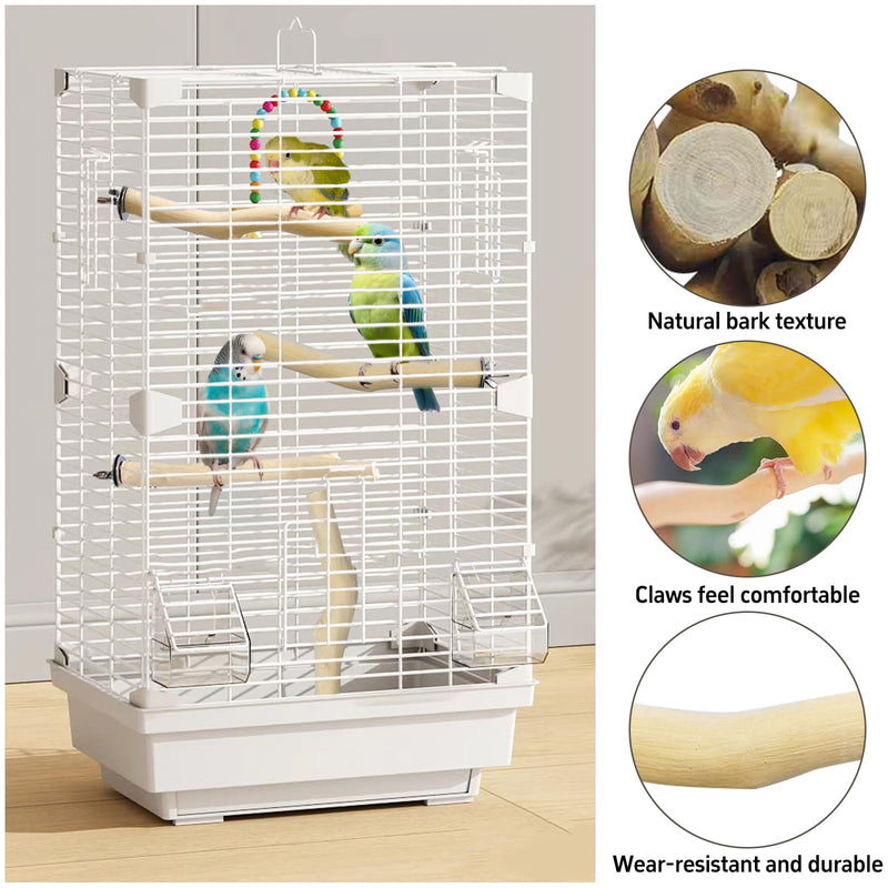 Hamiledyi 4Pcs Natural Wooden Bird Branch Wood Perch Stand Parrot Stand Stick Paw Grinding Cage Accessories for Parrots Parakeets Cockatiels Conures Lovebirds.(8x1in) 4PCS jujube wood - PawsPlanet Australia