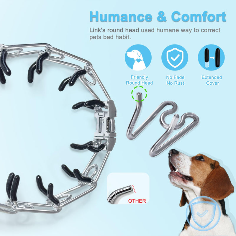 No Pull Dog Adjustable Collar with Buckle for Small Medium Large Dogs S(13-17" Neck, 2.25mm)