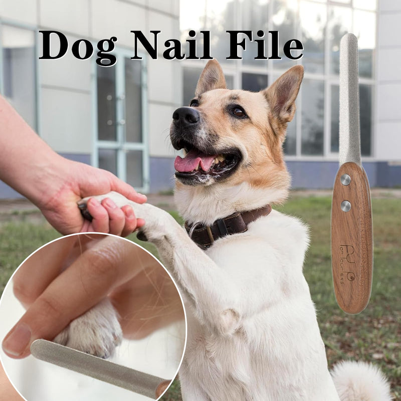 1 Pcs Dog Nail File Professional Metal Cat Nail File with Comfortable Walnut Handle for Large Small Breeds Puppies Toenails - PawsPlanet Australia
