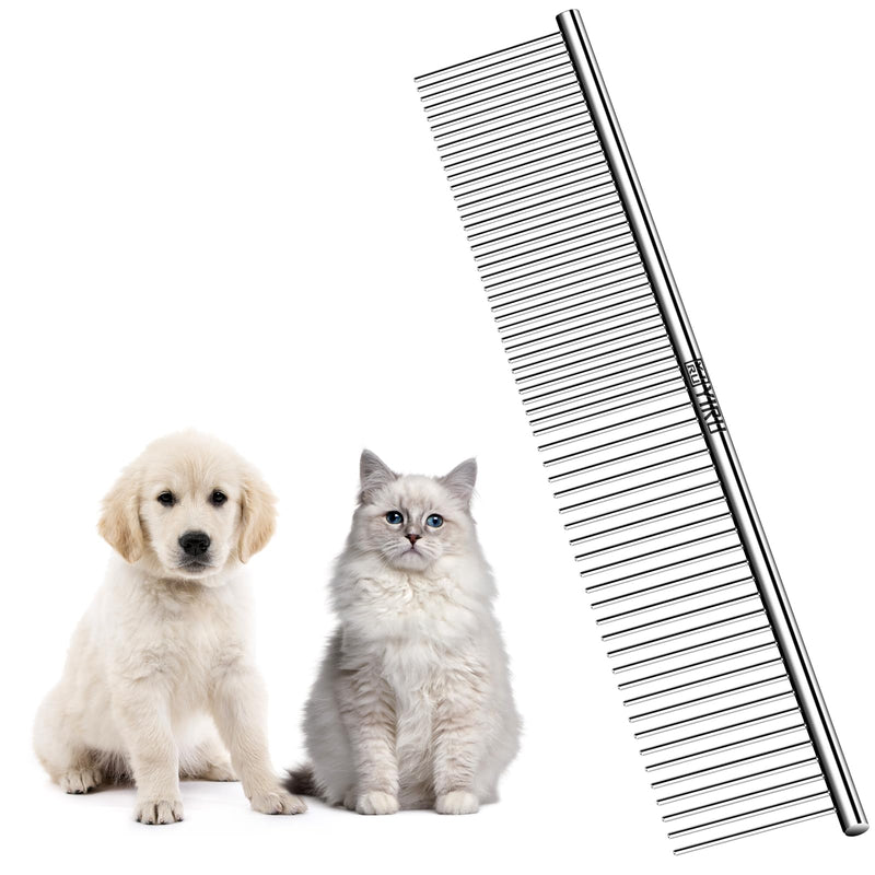 Dog Cat Combs for Grooming, Large Steel Dog Comb for Removing Tangles and Knots, Professional Grooming Comb for Dogs Cats & Other Pets - PawsPlanet Australia