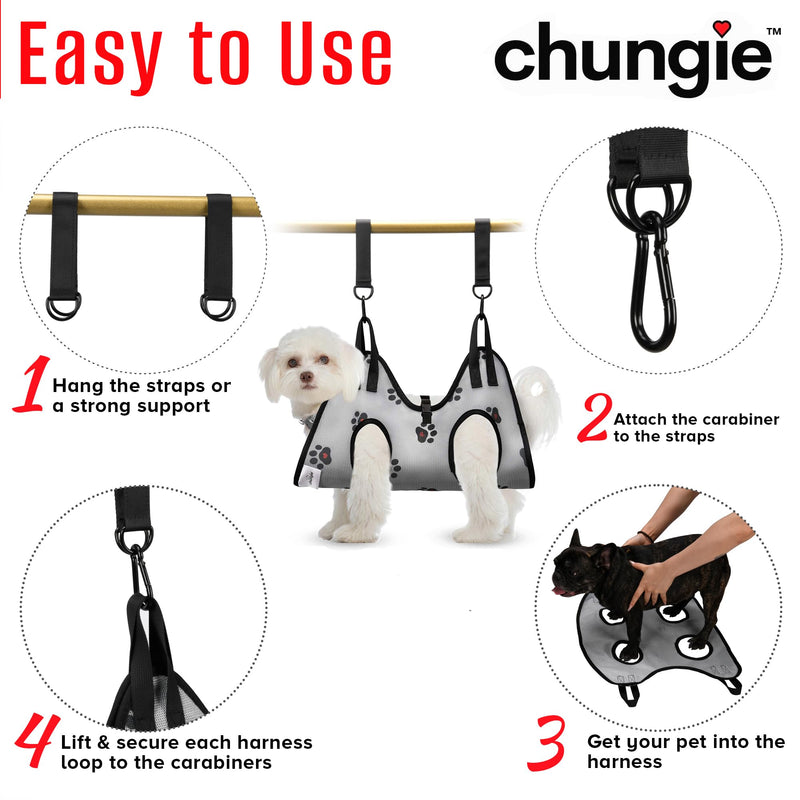 Dog Grooming Hammock for Small Dogs – Pet Restraint for Nail Trimming with Pet Nail Clipper – Dog Sling for Grooming, Pet Hammock for Nail Cutting & Grooming Harness (Legs Spacing: 9-12”)/Max W:30lb) S (Legs Spacing: 9-12”)/Max W:30 Pound) - PawsPlanet Australia