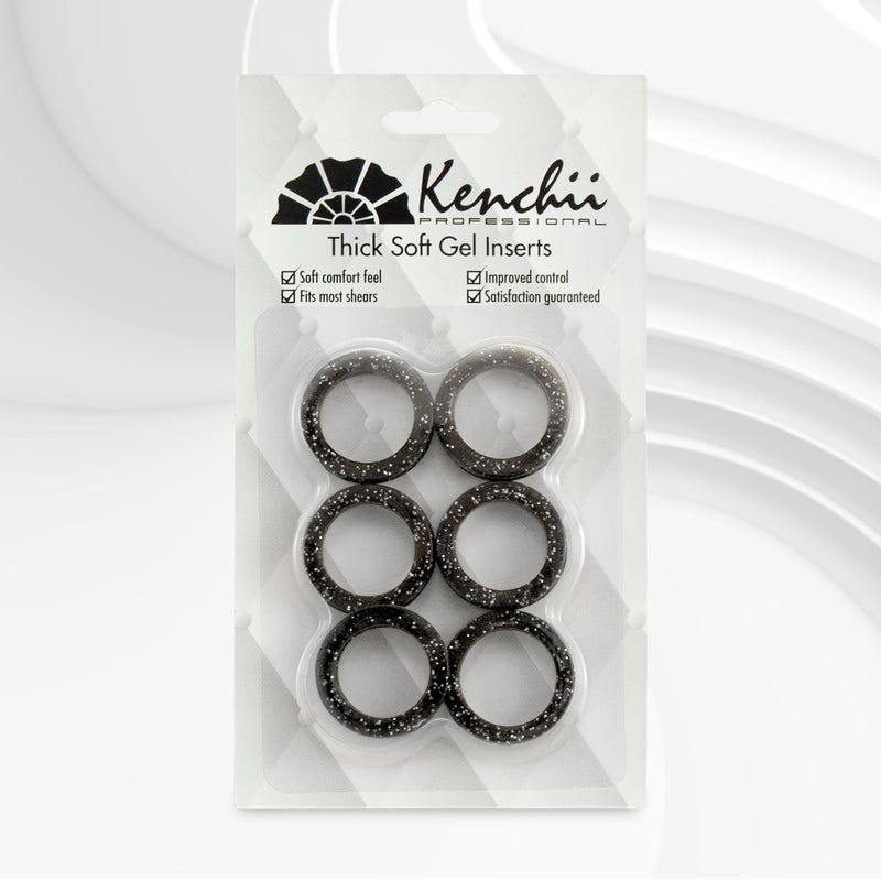 Kenchii Extra Soft Premium Shear Finger Ring Inserts - Thick, Quality Comfort. Elevate Your Grooming Experience with Precision and Style in Multiple Colors Black - PawsPlanet Australia