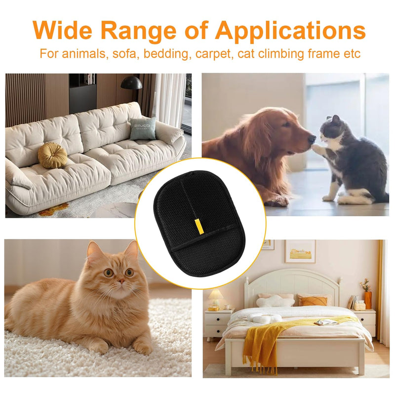 DreamCatching 2PCS Pet Hair Removal Gloves for Cats & Dogs, Reusable Electrostatic Pet Hair Remover Gloves for Couch, Carpet, Furniture, Car, Bedding, Easy Cleaning & Grooming Tool - PawsPlanet Australia