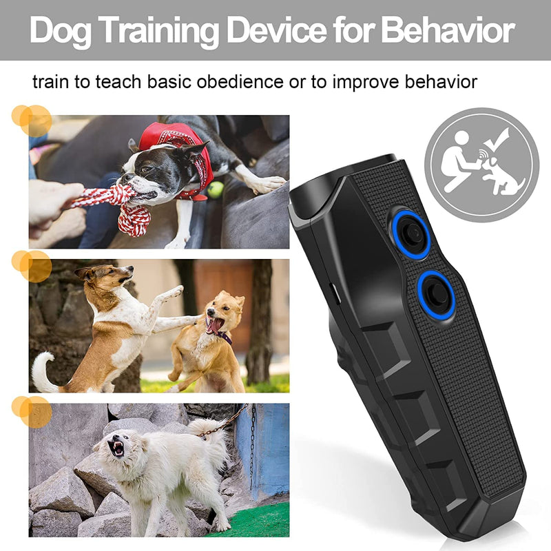 Dog Bark Deterrent Devices & Anti Barking Device for Dogs Indoor Outdoor Barking Control Devices with Led Lights Ultrasonic Bark Stopper Behavior Training Long-Lasting Rechargeable Battery - PawsPlanet Australia