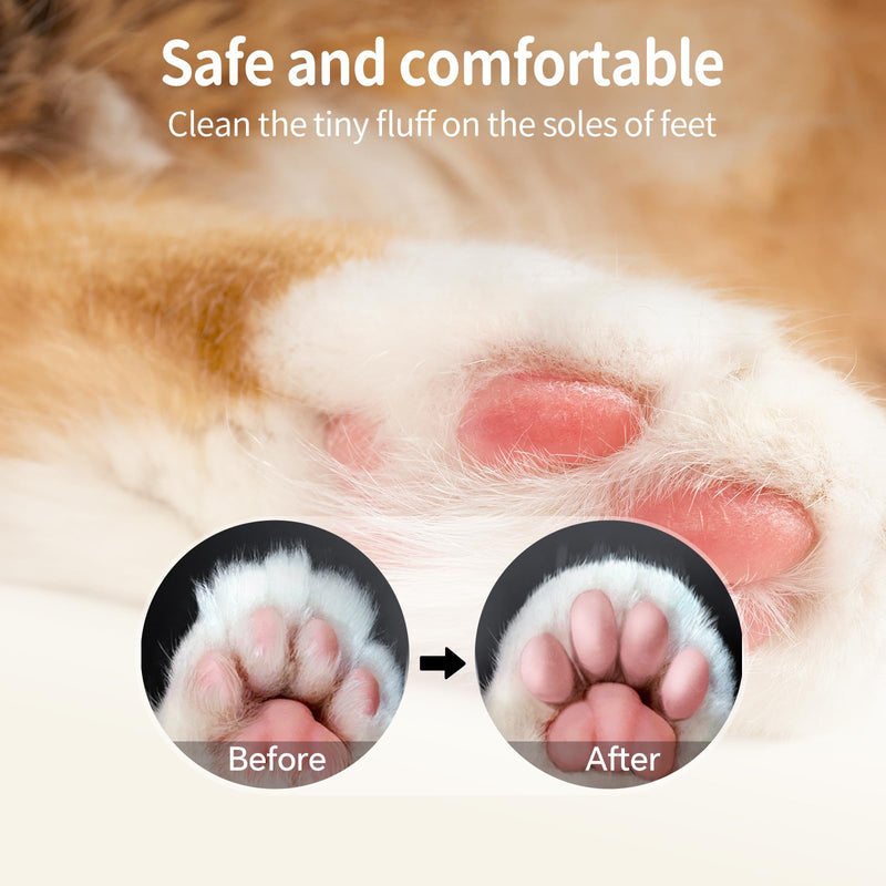 ahansi Dog Clippers for Grooming, Low Noise Cordless Dog Paw Trimmer, Rechargeable Small Pet Hair Trimmer for Grooming (White) White - PawsPlanet Australia
