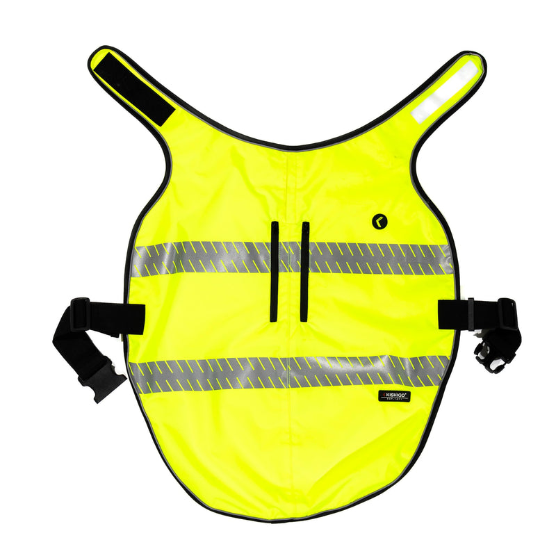 Reflective Dog Safety Vest, Harness and Collar Compatible, Waste Bag Holder, Water Resistant, Adjustable Neck and Chest, Day or Night Walking, High-Visibility Protection (Lime, S) Small - PawsPlanet Australia