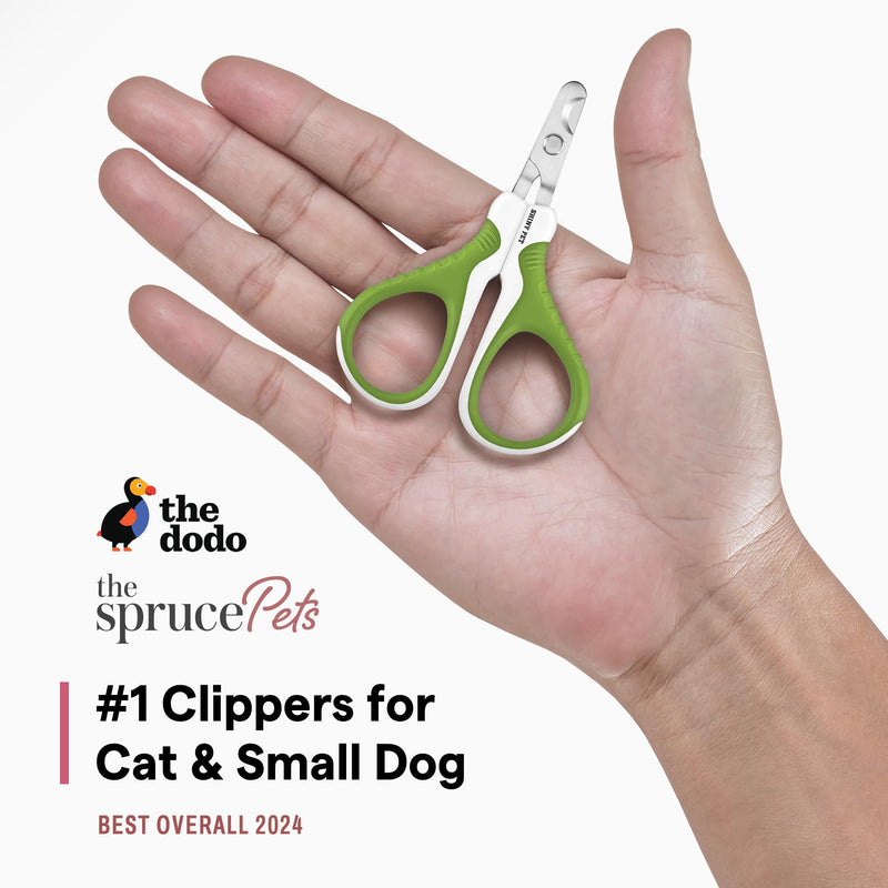 Pet Nail Clippers for Small Animals - Best Cat Nail Clippers & Claw Trimmer for Home Grooming Kit - Professional Grooming Tool for Tiny Dog Cat Bunny Rabbit Bird Puppy Kitten Ferret - Ebook Guide Angled - PawsPlanet Australia