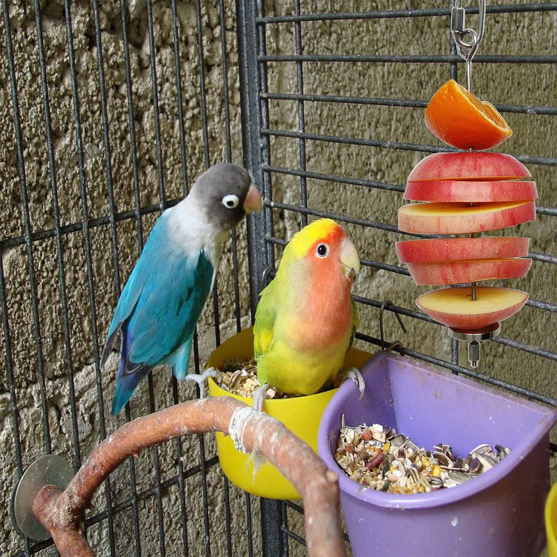 Bird Food Holder, Bird Feeder Toy, Foraging Toy, Bird Food Treat Skewer, Stainless Steel Parrot Fruit Vegetable Stick Holder S - PawsPlanet Australia