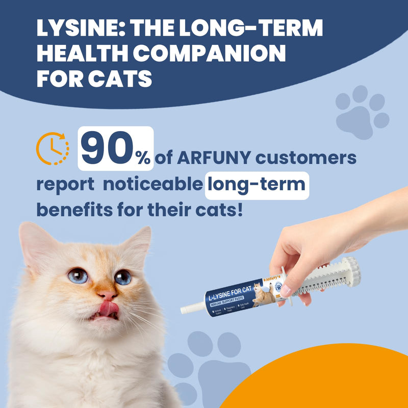 L-Lysine for Cats - Lysine for Cats - Immune System, Normal Eye Function and Respiratory Health - Cat Lysine Paste with Taurine, Omega-3, Vitamins - 60ML, Chicken Flavor