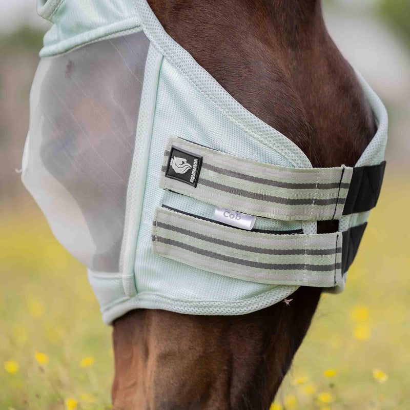 Equinavia Algard Soft Mesh Earless Fly Mask - Misty Jade - Horse