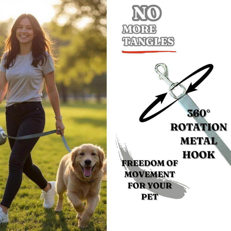 BoldPet® Retractable Dog Leash with Poop Bag Holder for Dogs up to 100 lbs - Heavy Duty 16 Ft Nylon Tape with 360°Tangle-Free Swivel Hook - Anti-Slip Ergonomic Handle for Comfortable Control - PawsPlanet Australia