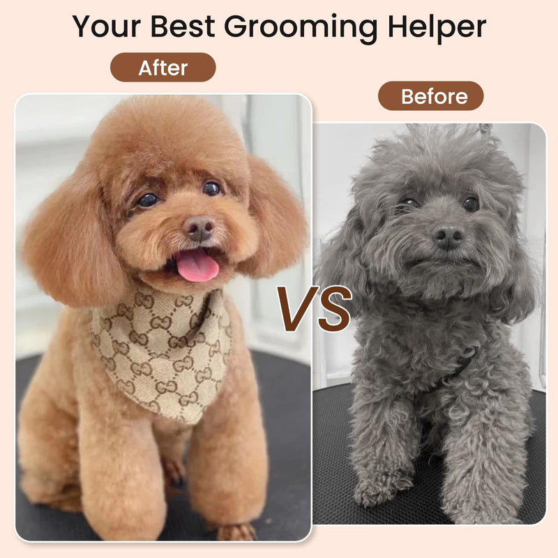 Dog Slicker Brush for Shedding,Dog Brush for Long Haired Dogs & Remove Tangles & Mats,Ergonomic Handle Grooming Like Professional,Beech Wood,M M
