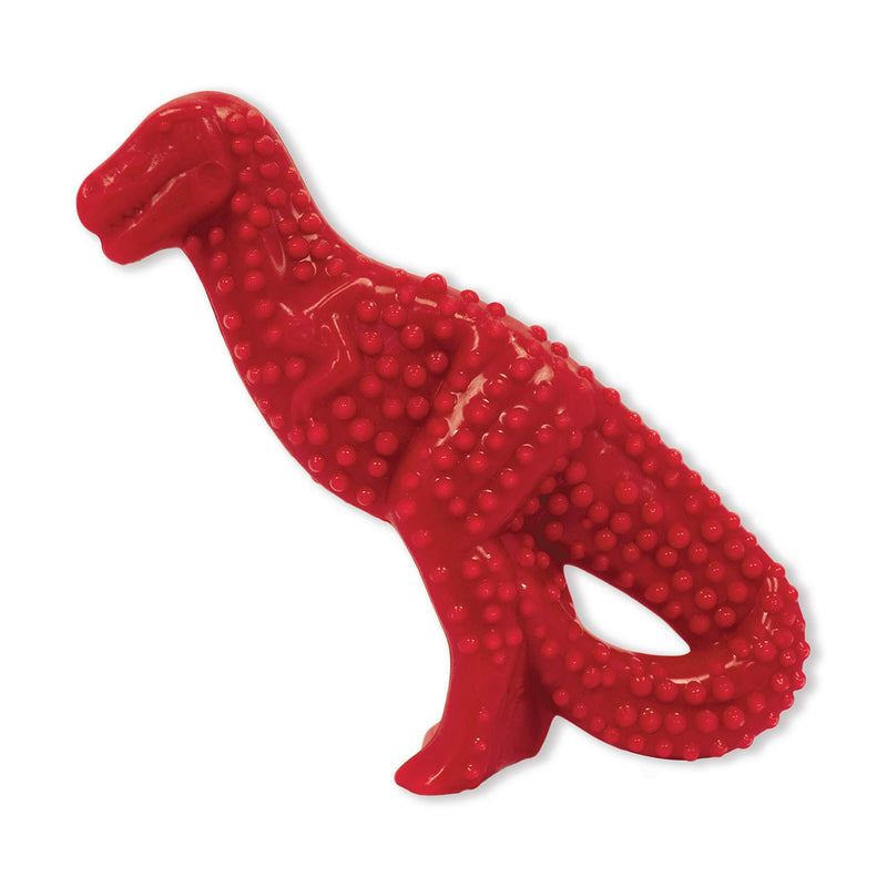 Nylabone Extreme Power Tough Chew Holiday Dinosaur Chew Toy for Dogs, Beef Flavour, Large/Giant, for Dogs up to 23kg Red L - PawsPlanet Australia