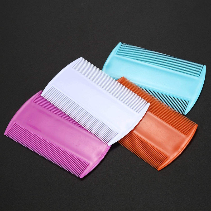 4 Pcs Lice Combs, Double sided Pet Combs, Cat Dog Pet Grooming Fine Tooth Hair Combs Pet Supplie Combs
