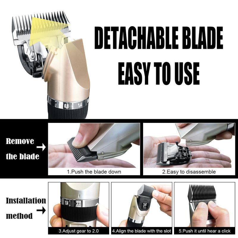 2 Pack Dog Grooming Replacement Blades Compatible with ONEISALL Dog Low Noise Dog Clipper & Dog Hair Vacuum Clipper,Made of Stainless Steel Pet Clipper Blade (Size 30 1/50"(0.5mm)) Size 30 1/50"(0.5mm) - PawsPlanet Australia