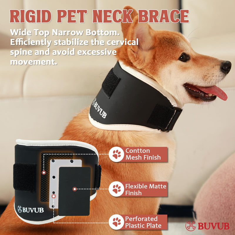 Dog Neck Brace Supports Pet's Necks with Intervertebral Disk Disease (IVDD) Cervical Vertebral Sprains Instability Neck Brace for Dog Pet Cervical Collar (Narrow M) Narrow Medium - PawsPlanet Australia